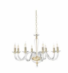 LAMP RAVEL 8 LUCI CRIST-ORO_70362